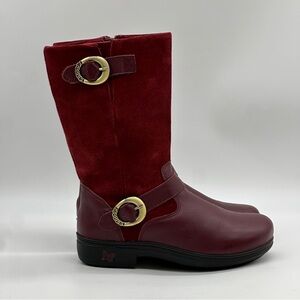 Alegria Kris Burgundy Boots. Size 8.5